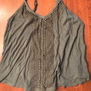 Army Green Flowy Tank